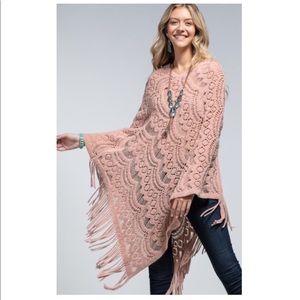Ruggine Fringe Poncho